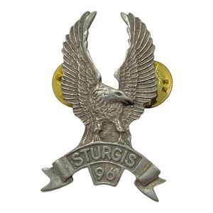Sturgis 1996 Up wing Eagle Pin Vintage Motorcycle Biker Rally Badge 1.5”